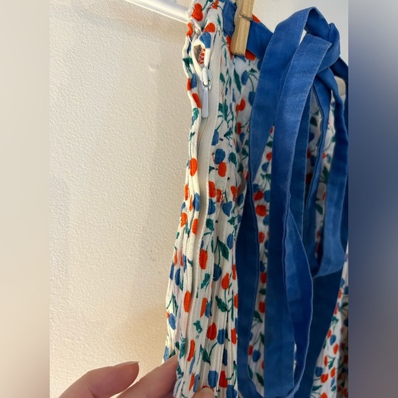 Vintage Mondi Cherry Long Sleeve Blouse and Pleated Skirt - Picture 14 of 16